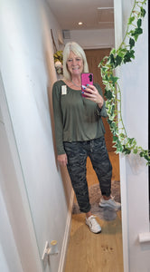 New Camouflage Magics Large and Ruffle Top