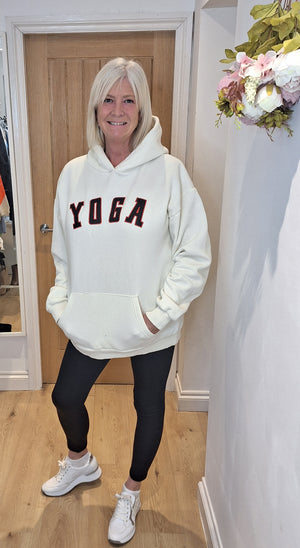 New Cream Yoga Hoodie 2 Sizes Special Price