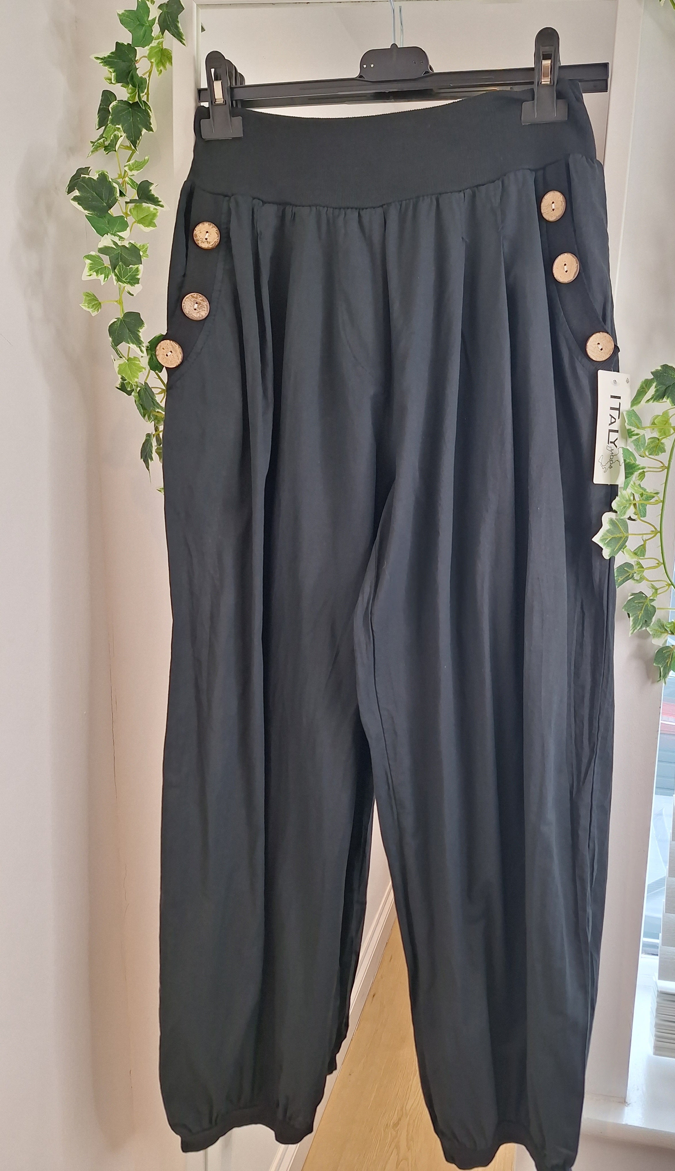 New Button Trousers White, Black, Stone, Blue, Khaki