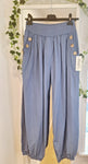 New Button Trousers White, Black, Stone, Blue, Khaki