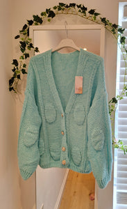 New Mint Green Fluffy Cardigan