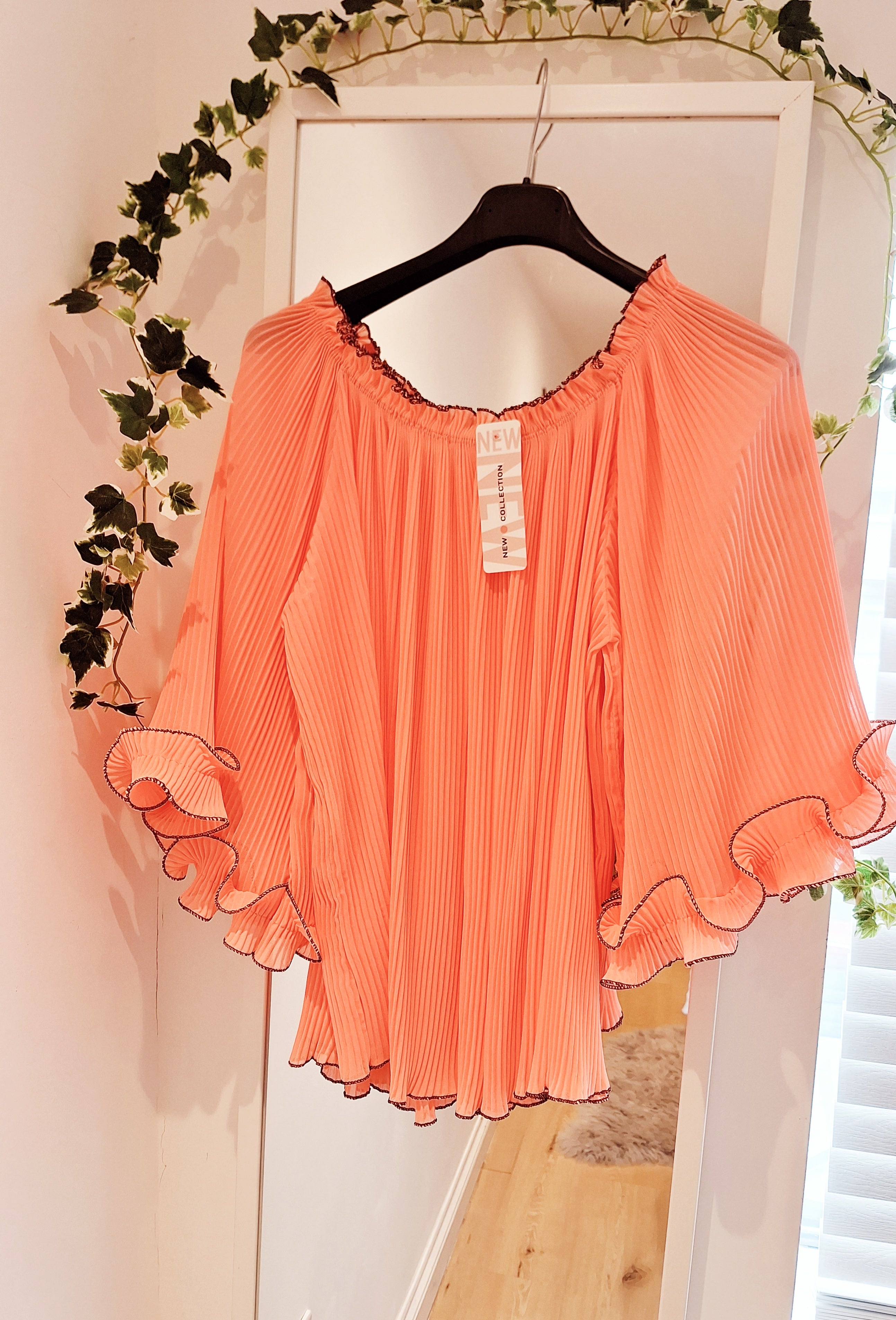 New Peach Bardot Top intro price