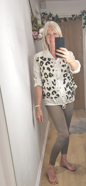 New Leopard Sheen Blouse