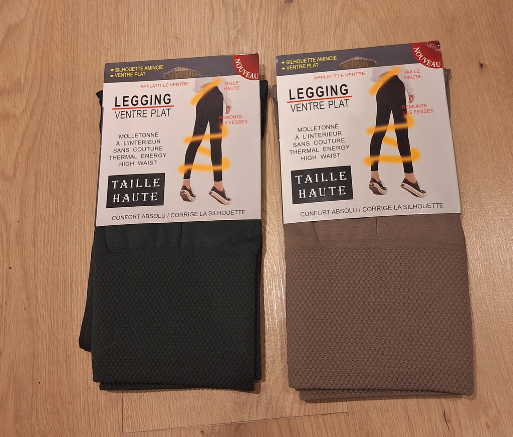 Regular Satin Fleece Leggings Mocha or Dark Khaki