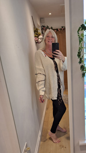 New Leopard Heart Cardigan