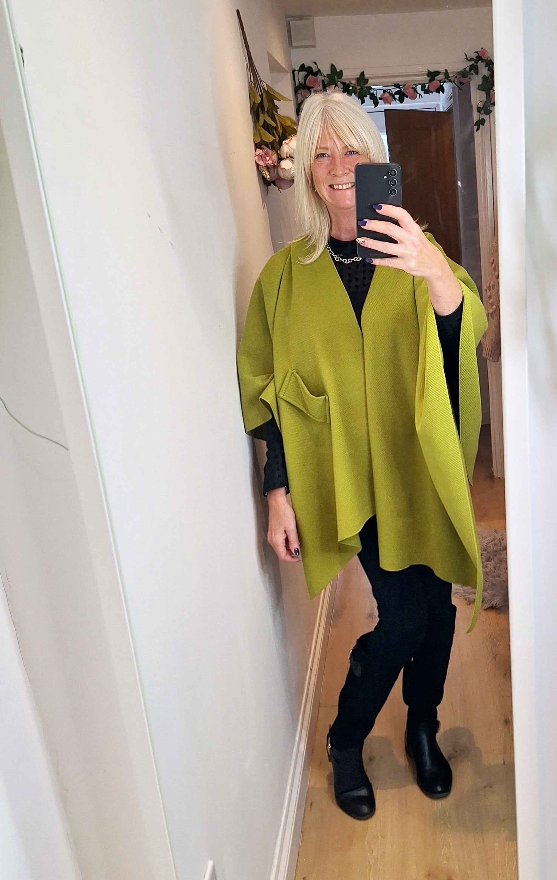 New Lime Green Knot Cape