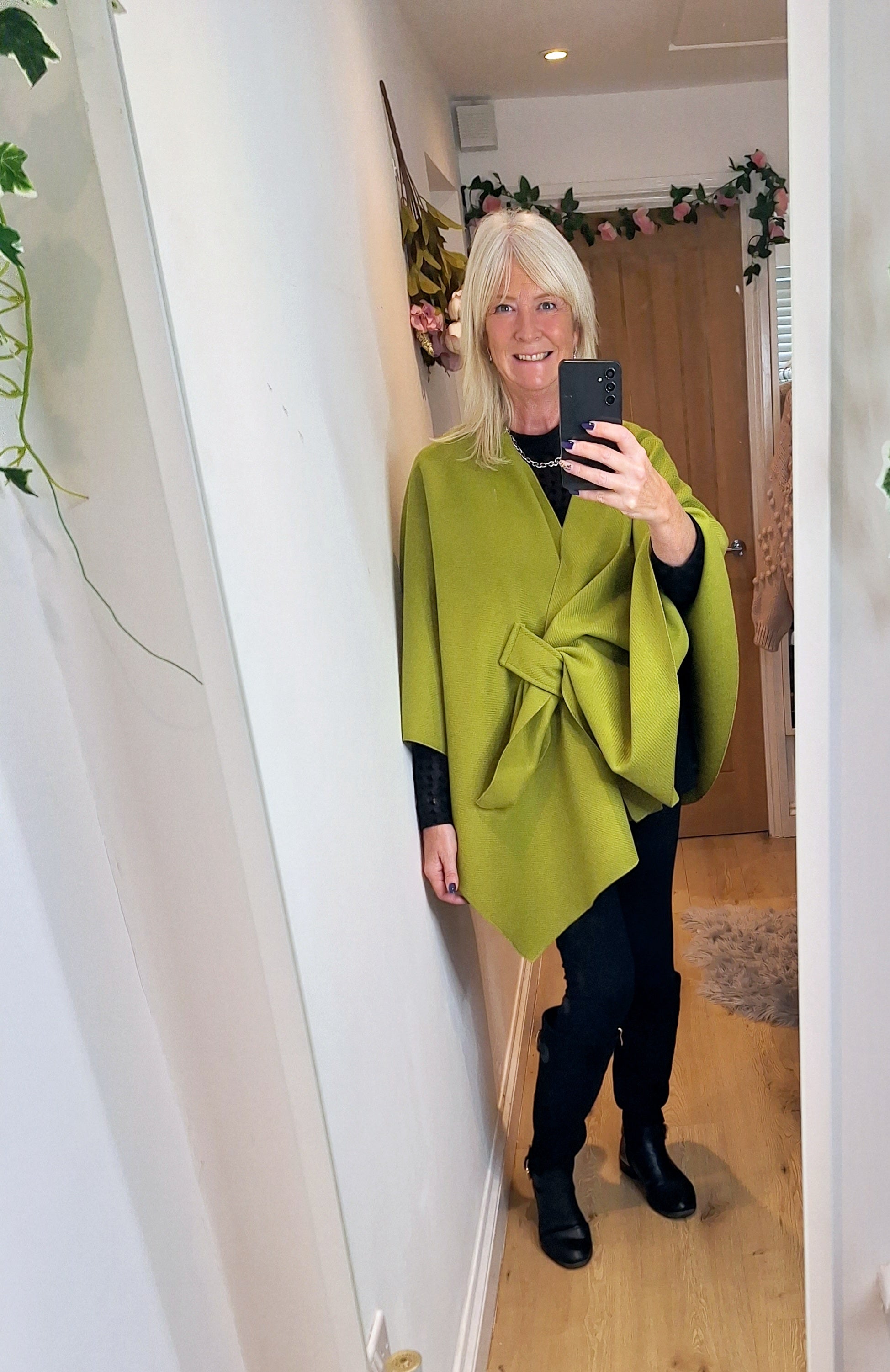 New Lime Green Knot Cape