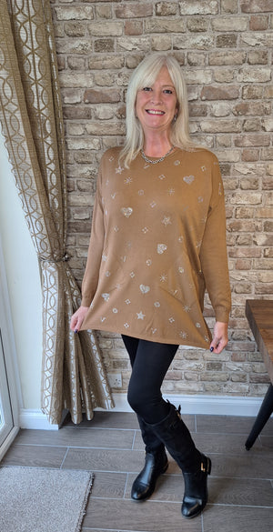 New Hearts and Stars Luxury Soft Knit Intro price