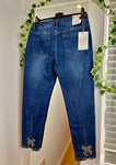 New Size 14 Crystal Bow Back Stretch Jeans