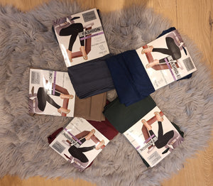 Regular Satin Fleece Leggings in Blue,Green,Mocha,Wine