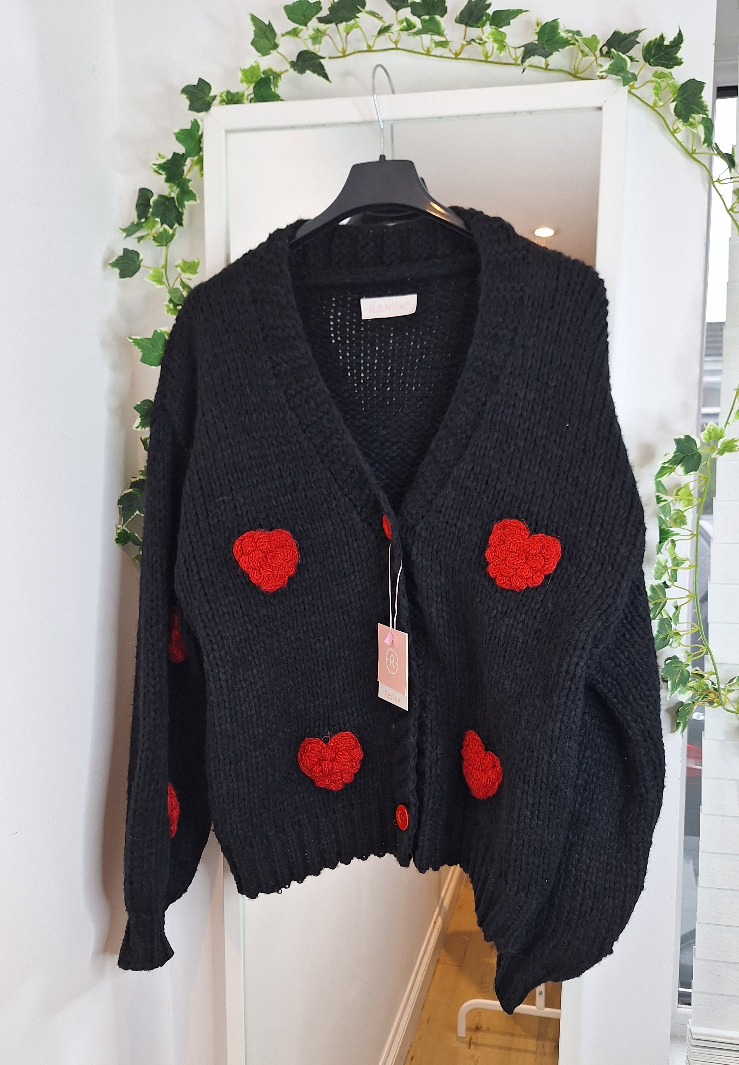 New Heart Chunky Knit Cardigan