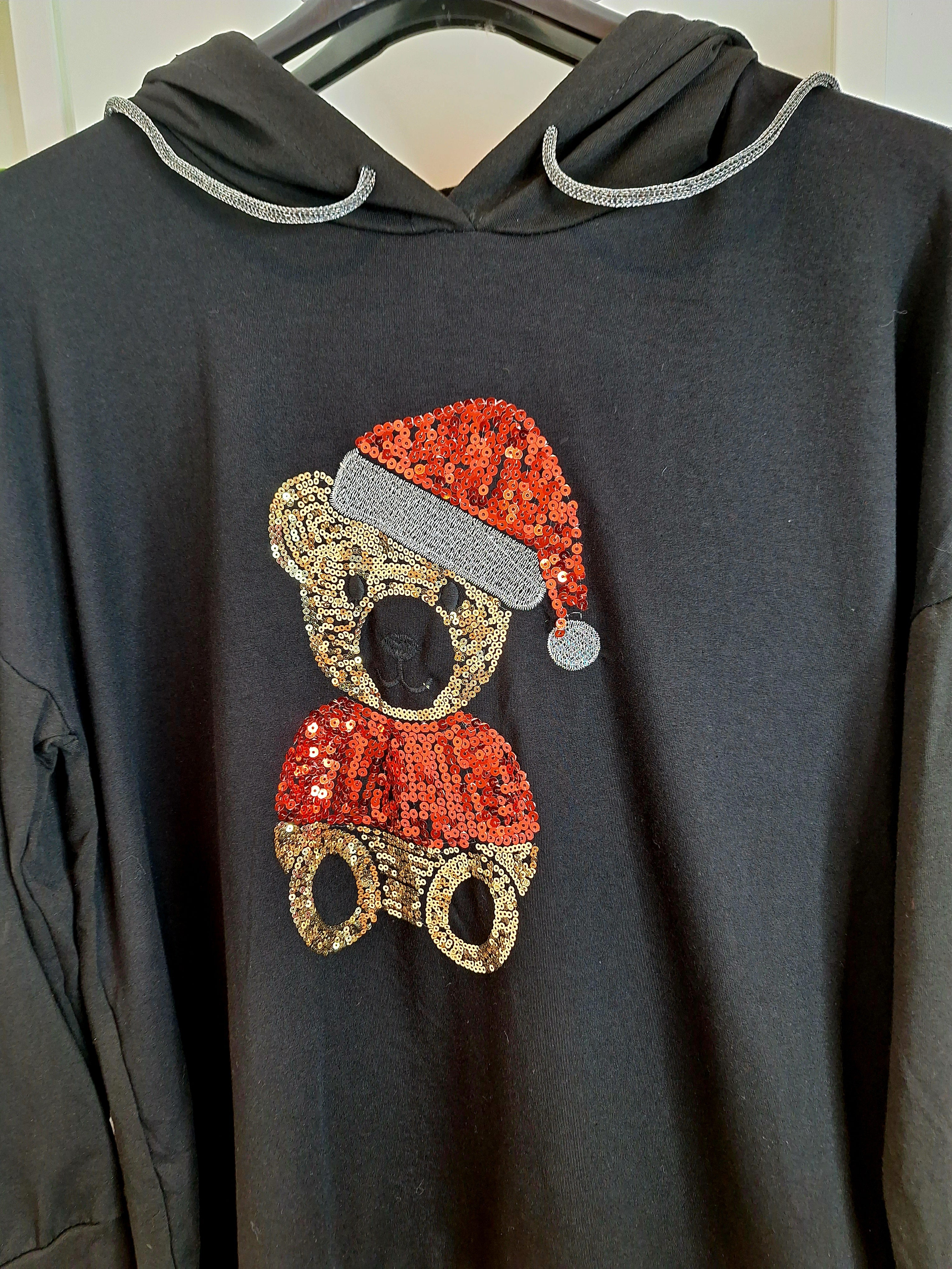 New Sequin Teddy Hoodie