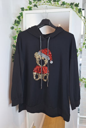 New Sequin Teddy Hoodie