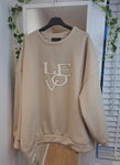 New Oversize Love Sweatshirt Oatmeal