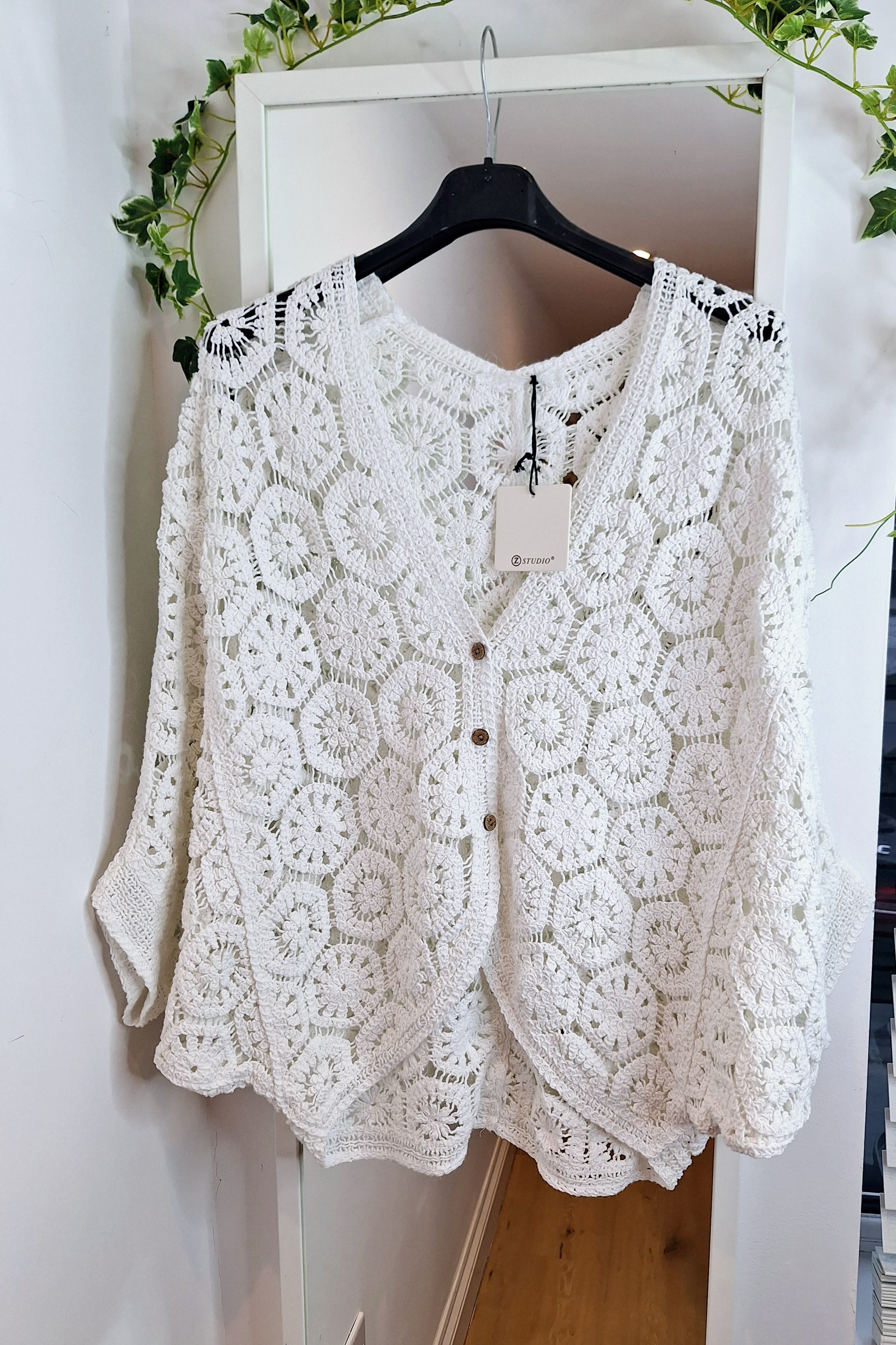 New Crochet Cardigan White