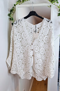 New Crochet Cardigan White