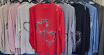 New stunning double Heart Sequin Soft Knit Intro price Special