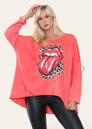 New Vintage Lips Brushed Cotton Sweatshirt intro price