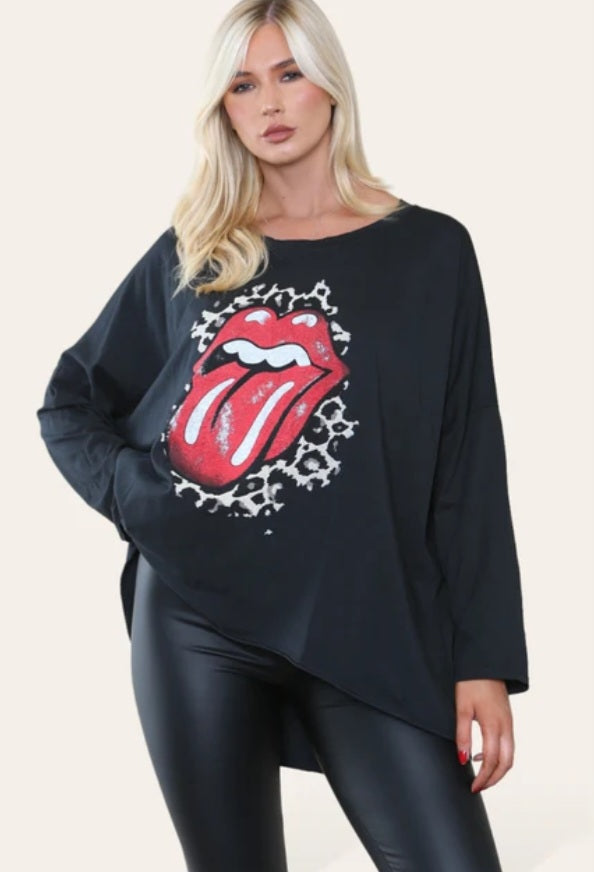 New Vintage Lips Brushed Cotton Sweatshirt intro price