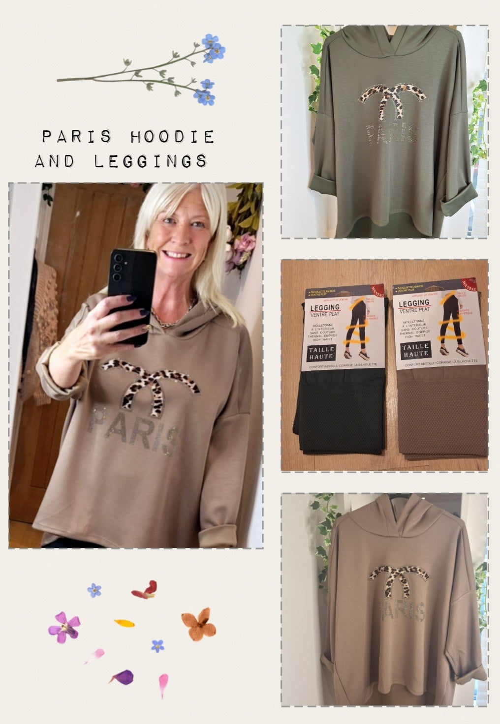 New Paris Hoodie and Free Satin Fleece Leggings