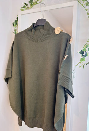 New Luxor Gold detail Soft Knit khaki green intro price Katie