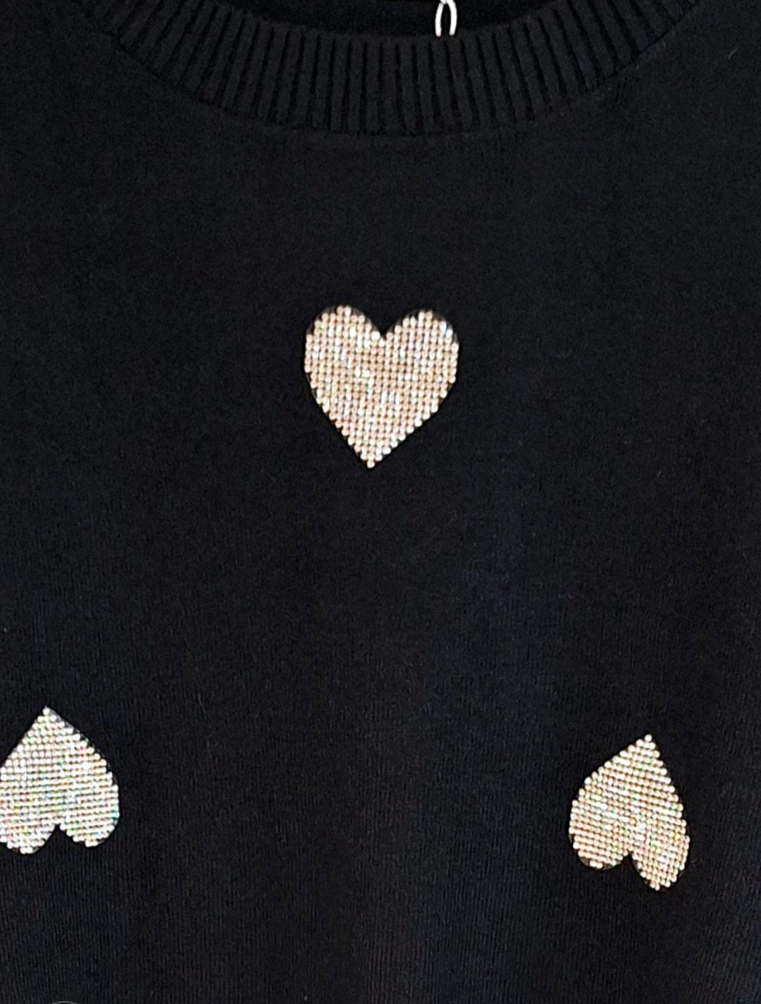New Sequin Heart Soft Knit Special price