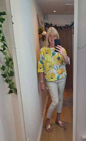New Pansy Fine Knit Blue or Lemon