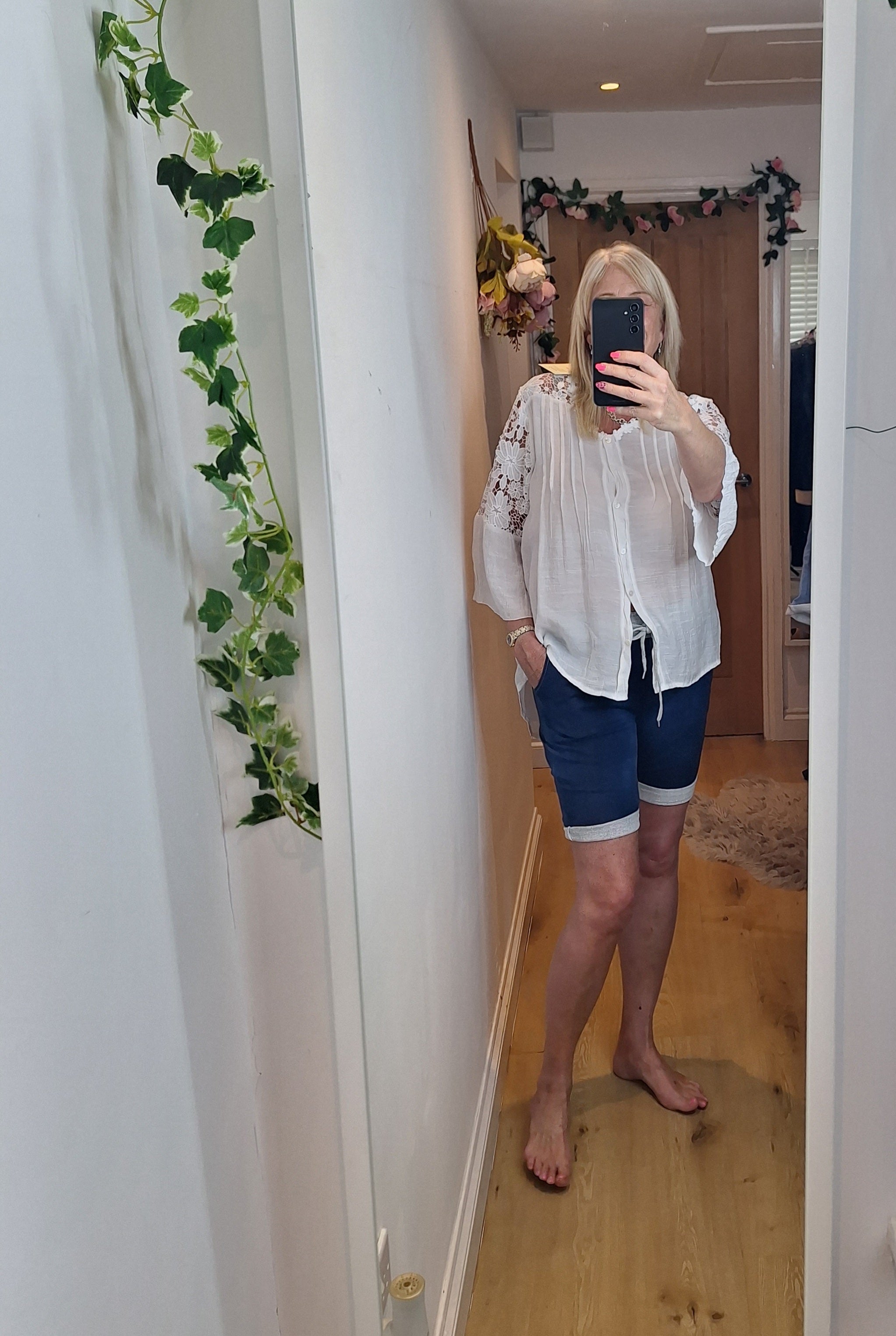 Regular Light or Dark Denim Shorts