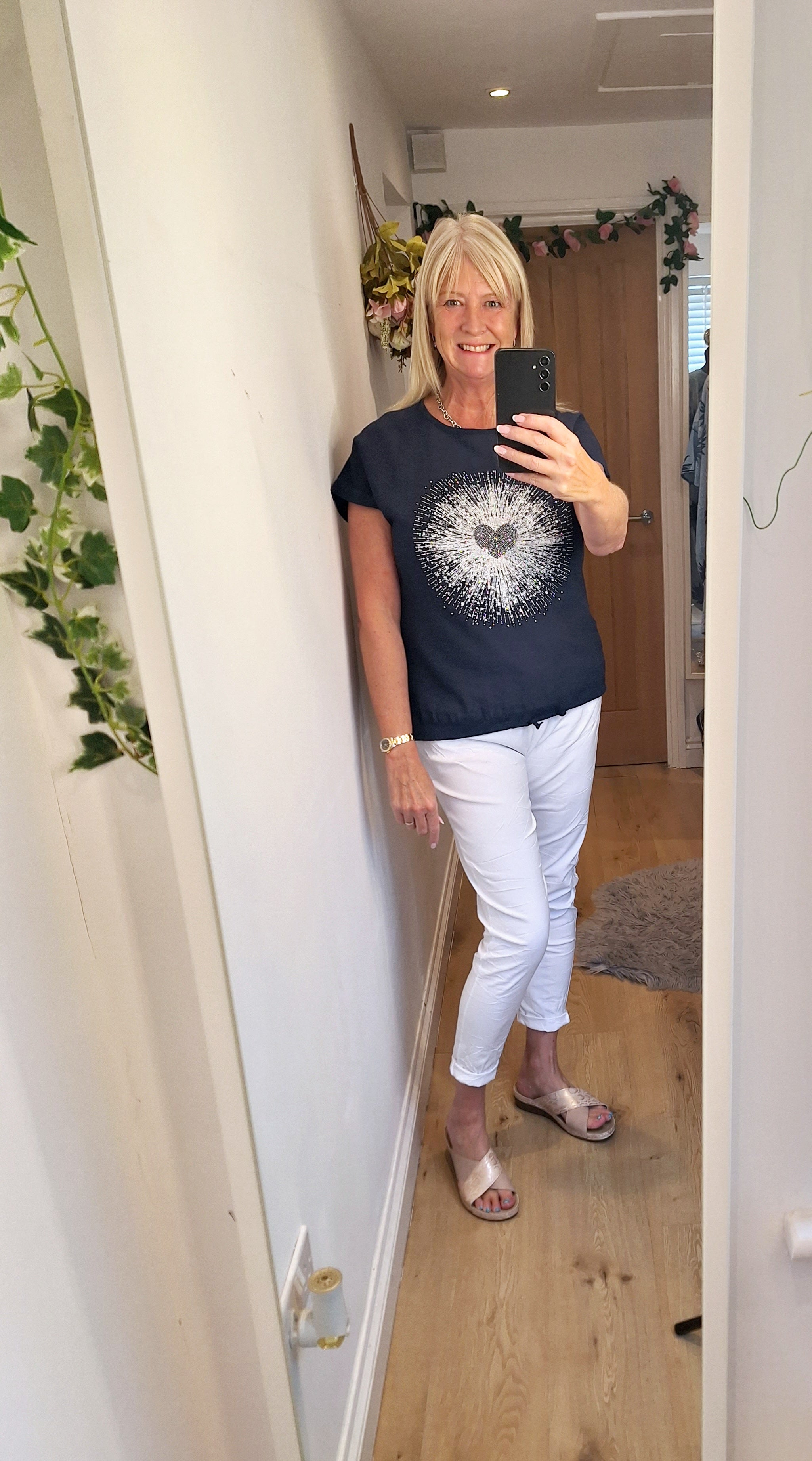 New Starburst Sparkle Top Pink or Navy