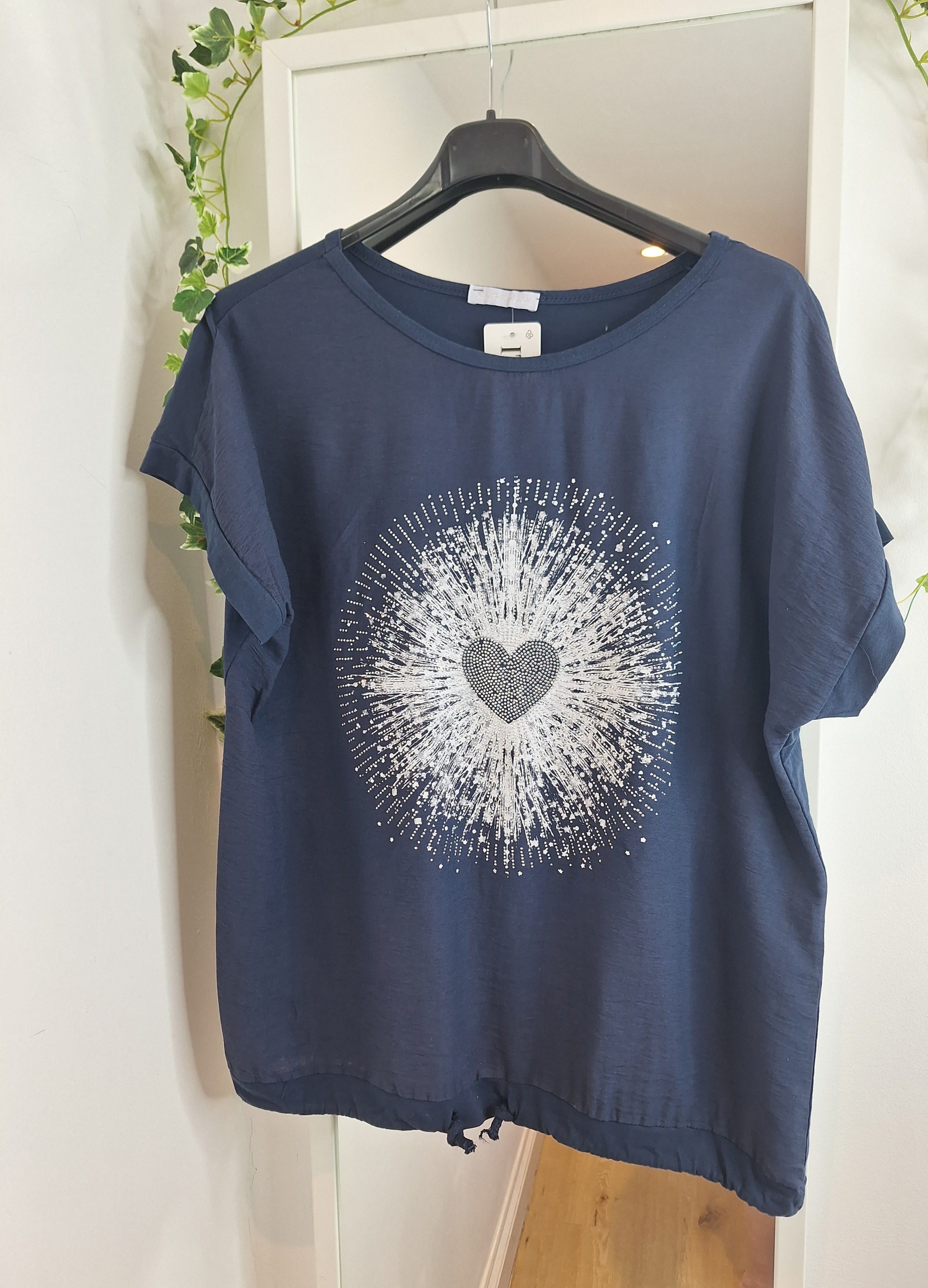 New Starburst Sparkle Top Pink or Navy