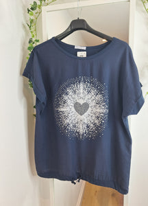 New Starburst Sparkle Top Pink or Navy