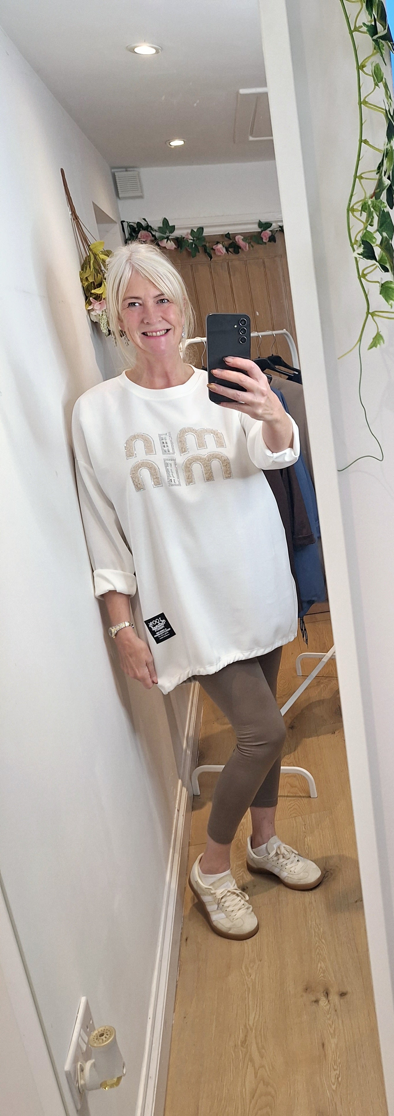 New M Autumn Multiway Sweatshirt  White or Navy intro price
