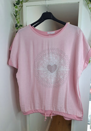 New Starburst Sparkle Top Pink or Navy