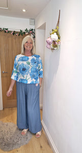 New Pansy Fine Knit Blue or Lemon