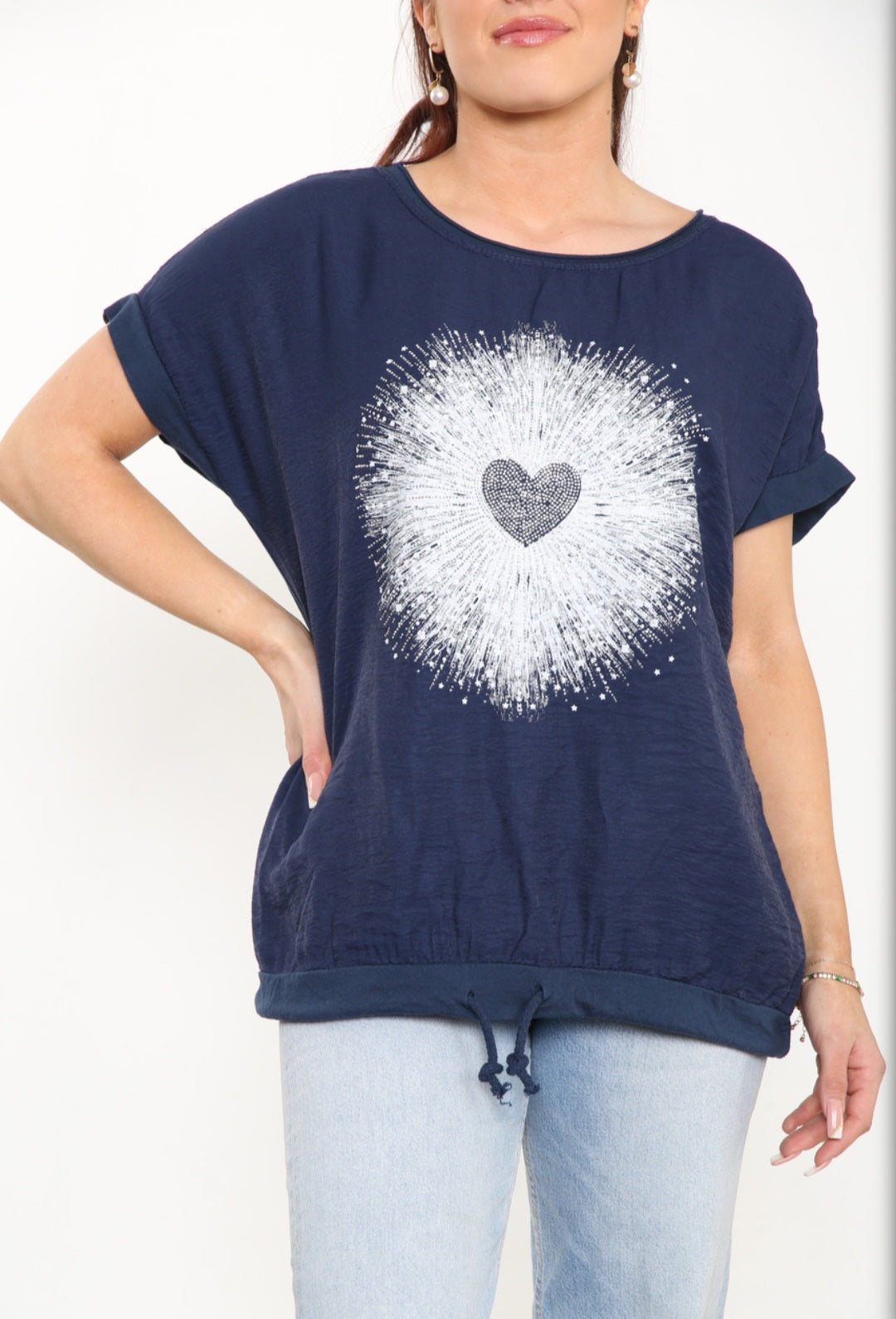 New Starburst Sparkle Top Pink or Navy