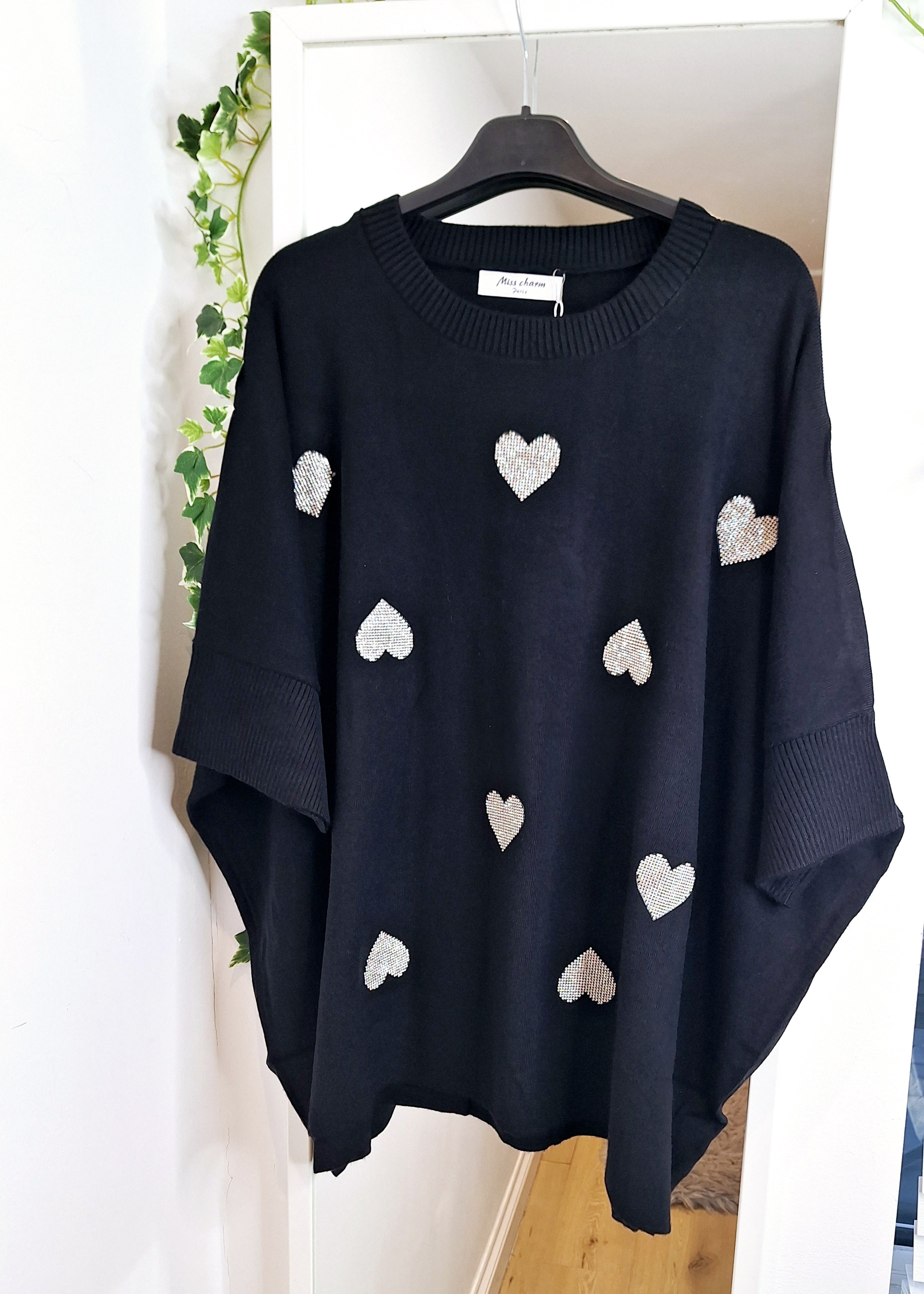 New Sequin Heart Soft Knit Special price