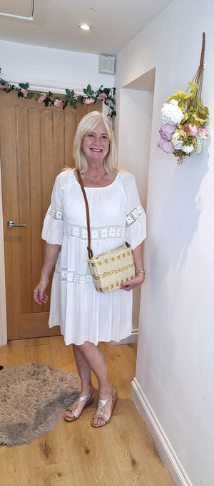 New Gold Fleck Premium Straw Bag