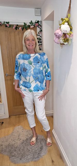 New Pansy Fine Knit Blue or Lemon