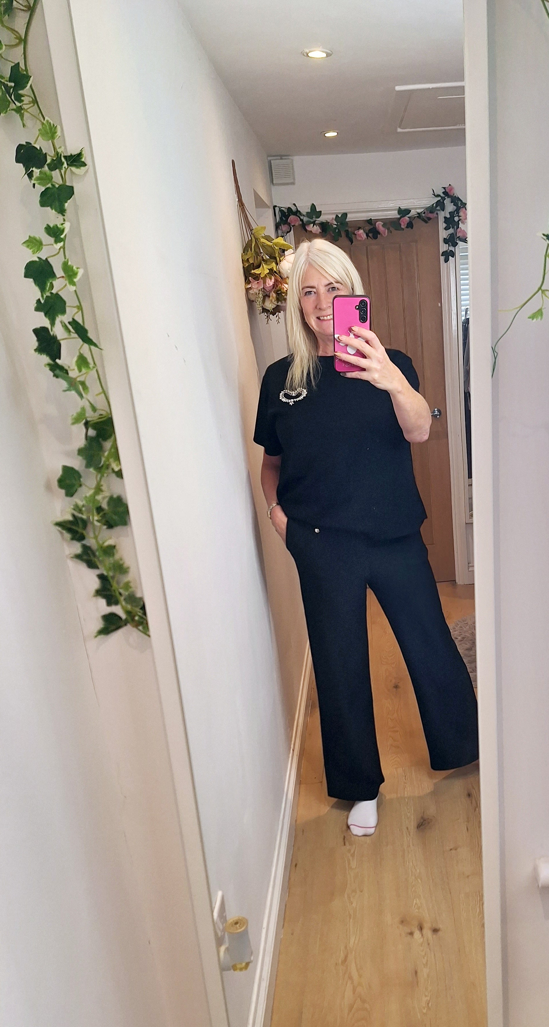 New Silver Button Boot cut Pocket Trousers 4 sizes