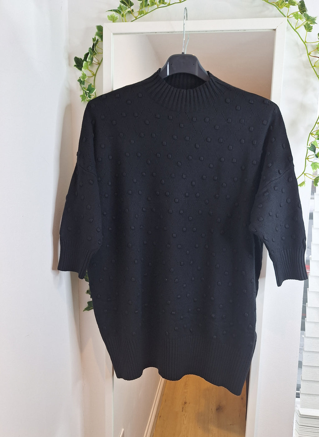 New Lux Bobble Knit Larger Burgundy or Black