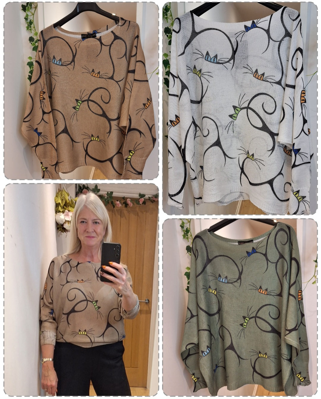 New Cats Eye Waxy Knit Suits Size 12-16