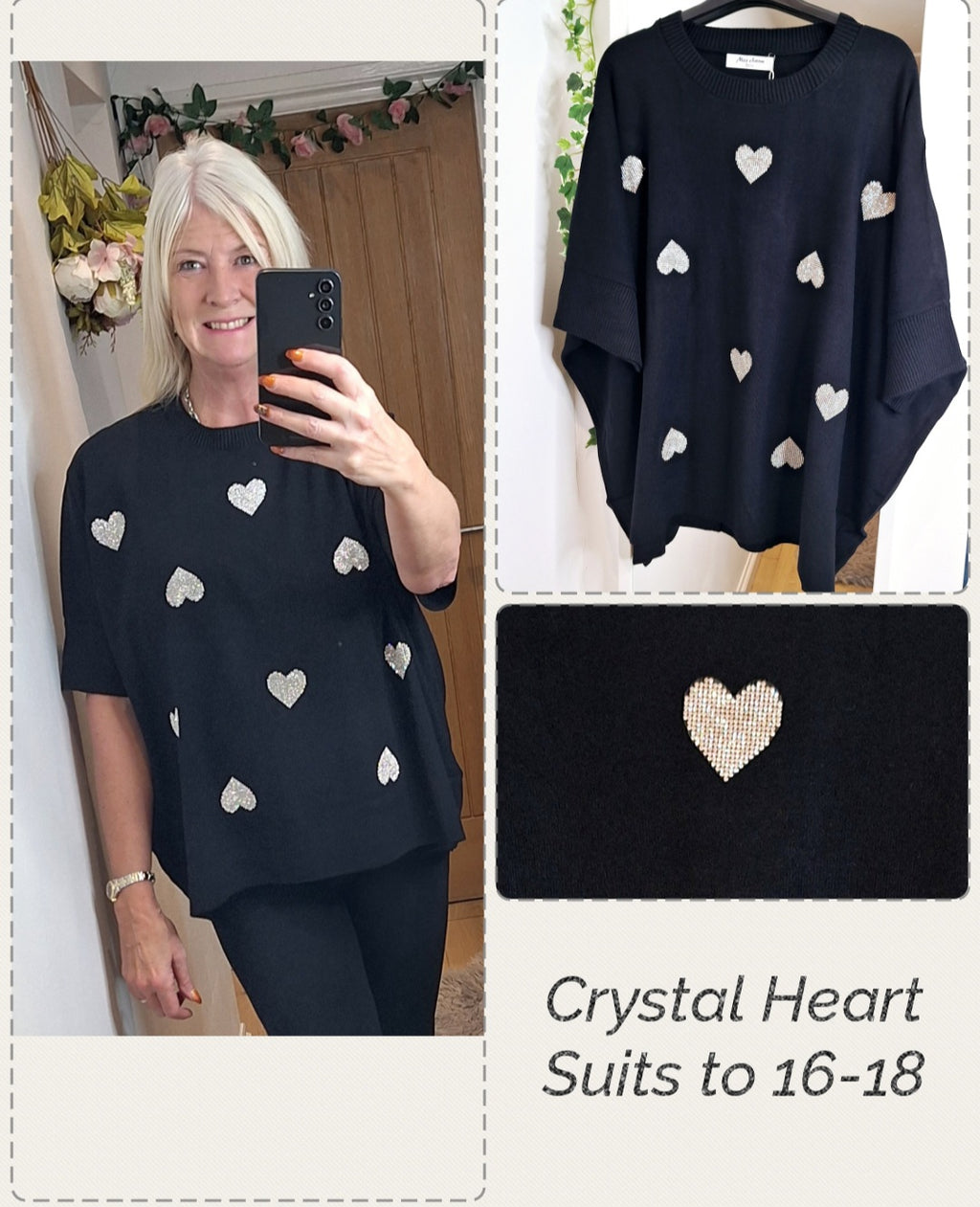 New Sequin Heart Soft Knit Special price
