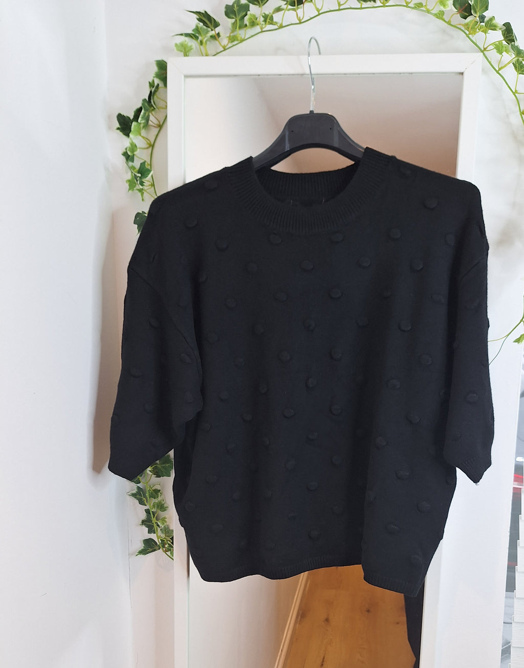 New Lux Bobble Knit Smaller Burgundy or Black