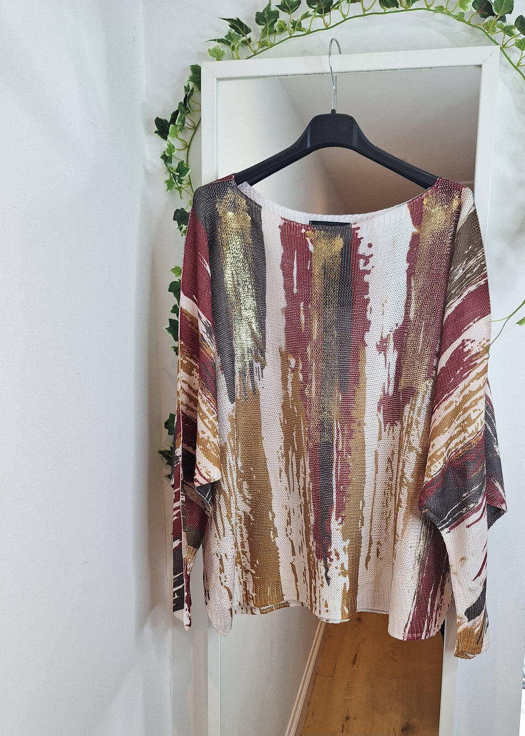 New Jazzy Foil Fine Knit Batwing