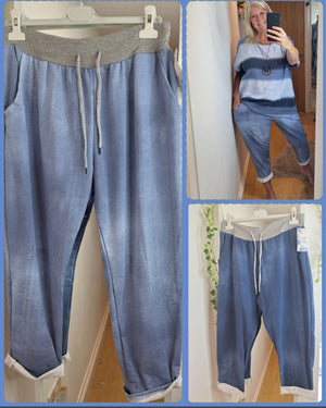 New Larger Dark or Light Denim Joggers
