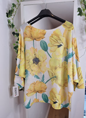 New Pansy Fine Knit Blue or Lemon
