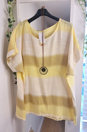 New Ombre Cotton Top and Necklace 3 new colours intro price