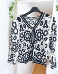New Smaller Crochet Cardigan Black
