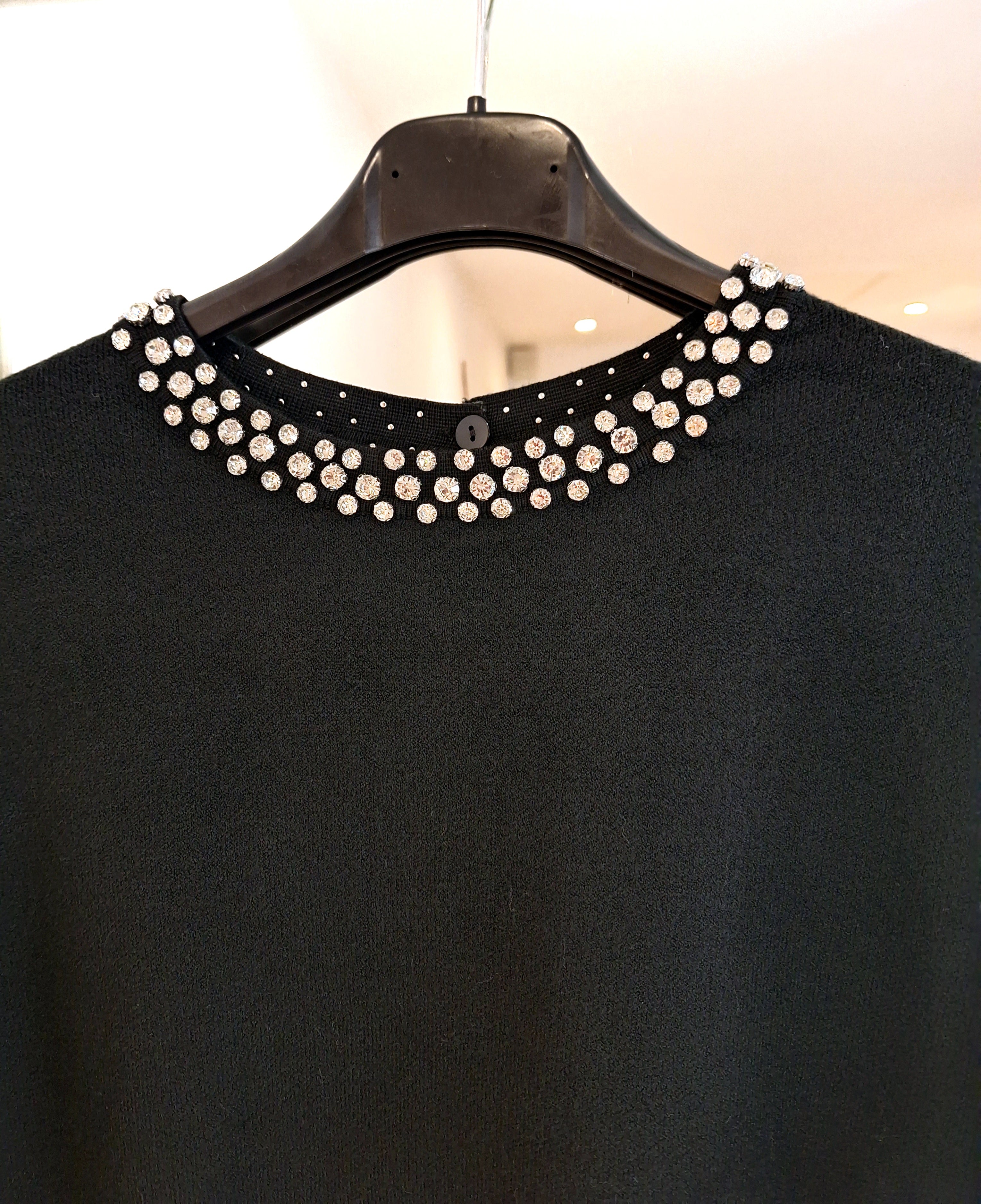 New Black or Cream Diamanté Lux soft Knit Suits up to Size 14