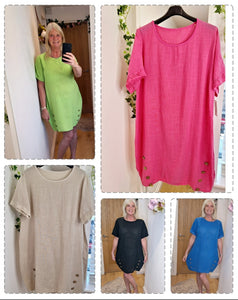 New Cotton Button Dress special 5 colours BACK in stock